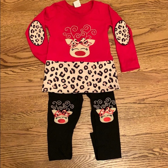 Mia Belle Girls 2T Christmas Outfit